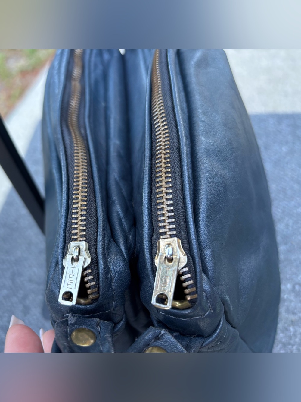 Guardian Leather Navy Concealed Carry Purse Made in USA - Picture 6 of 14